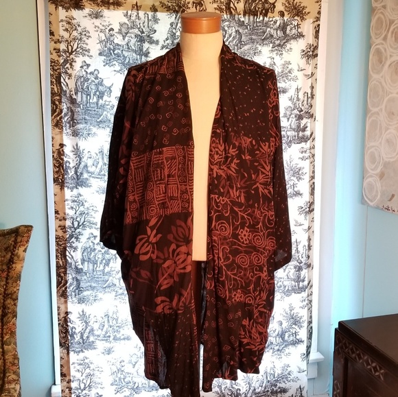 Lagenlook kimono shrug! Free size wearable art - Picture 1 of 8